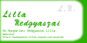 lilla medgyaszai business card